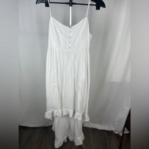 BB DAKOTA High Low Dress Ivory Size Large 12 - 14 NWT - Picture 4 of 8